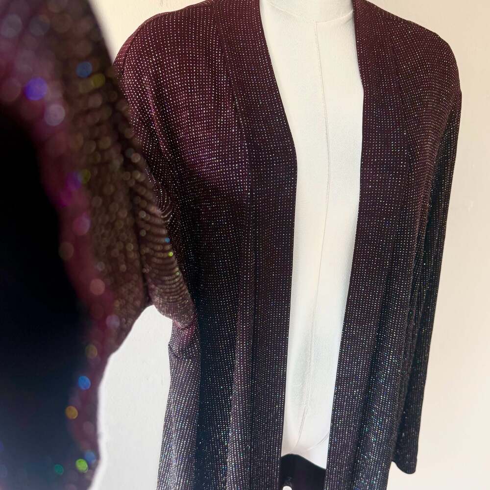Vintage Ronni Nicole Sparkly Shimmer Ombré  Cardigan